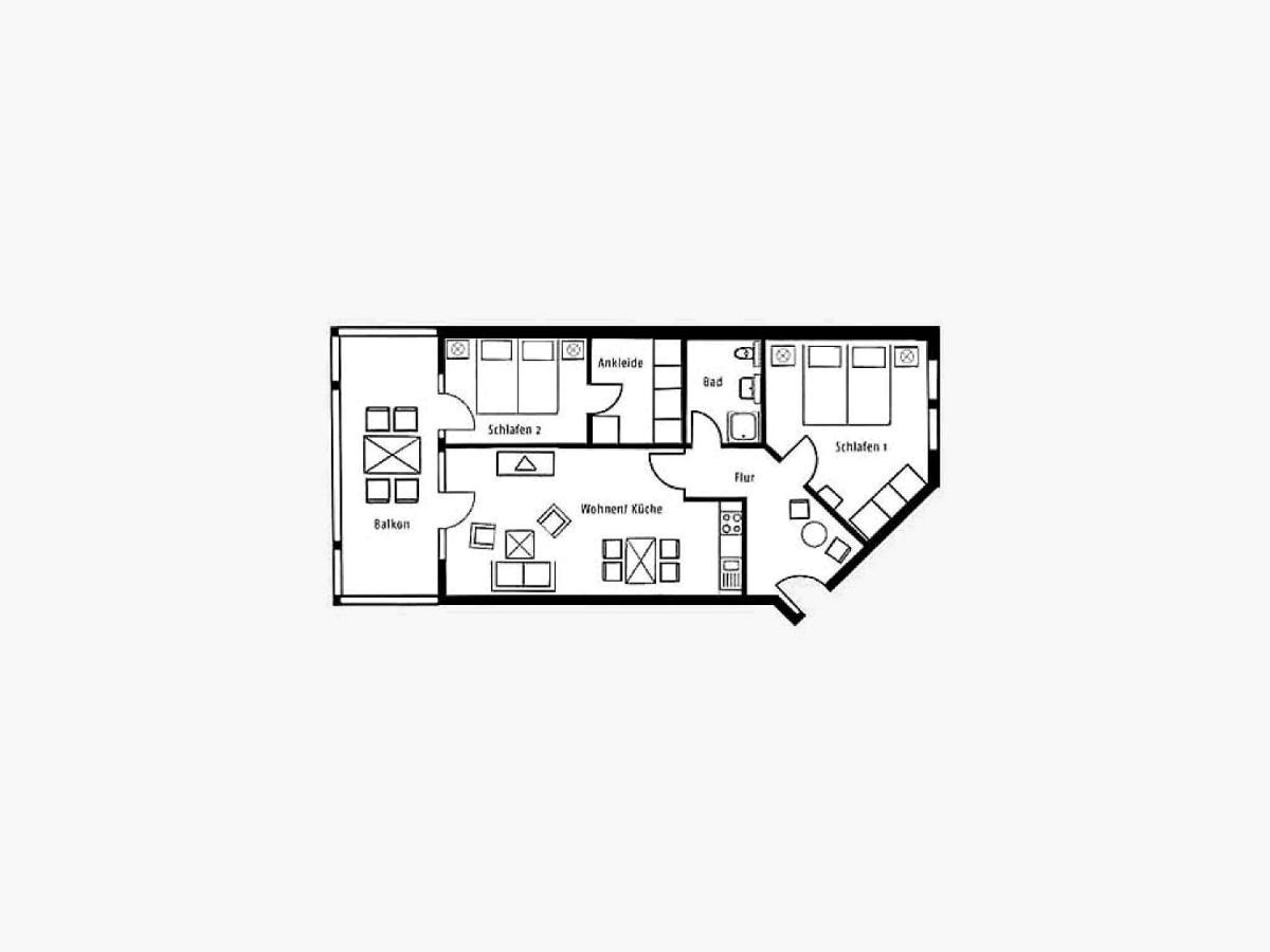 Duenenpark Binz - Komfort Ferienwohnung Mit 2 Schlafzimmern Und Balkon Im Obergeschoss 277 Exteriör bild